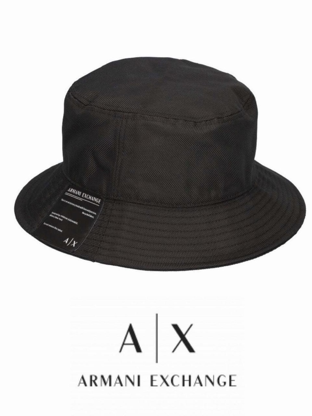 NWT Armani Exchange Black Bucket Hat one size